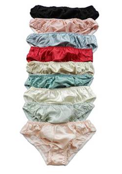 Qianya silk 6 Stück 100% Seide Damen unterwäsche Slip GR.32 34 38 42 44 47 (M) von Qianya silk