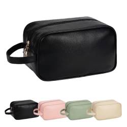 Qiaogle Kulturbeutel, wasserabweisend, Reisetasche, Badezimmer, Fitnessstudio, Toilettenartikel, Duschtasche & Waschbeutel, große Reise-Make-up-Tasche für Damen und Herren, Schwarz , Kulturbeutel von Qiaogle