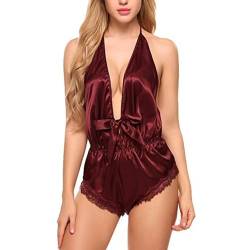 Body Dessous - Deep V verstellbare Sexy Dessous - Sexy Outfit für Frauen für Dessous-Party, Brautparty, Flitterwochennacht, Hochzeitsnacht Qikam von Qikam