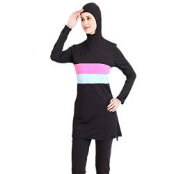 Ein Stück Muslimischer Badeanzug, Frauen-Musli-m-Modest-Badebekleidung - Overall Einteiliger Badeanzug Mit Hijab Islami-c Burkini Schwimmkostüm von Qikam