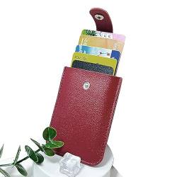 Qikam Geldbörse mit ausziehbarem Kartenhalter | Tragbarer, schlanker Kreditkartenhalter mit 6 Fächern und Druckknopf | Dünner Kartenhalter für Mitgliedskarten, Ausweise, Groove Wallet von Qikam