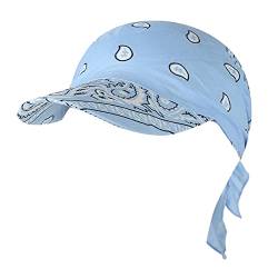 Basecap Damen Baseball Cap Waschbar Hut Slouch Mütze, leicht und weich, Longbeanie, Unisex Sommer Kopftuch Strand Bandana Meer Sonne Sonnenschutz Mütze Baseballkappe (Light Blue #1, One Size) von QingHUImao