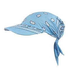 QingHUImao Basecap Damen Baseball Cap Waschbar Hut Slouch Beanie Mütze, leicht und weich, Longbeanie, Unisex Sommer Kopftuch Strand Bandana Meer Sonne Sonnenschutz Mütze Baseballkappe (Blau, OneSize) von QingHUImao