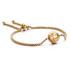 Qings Gold Zodiac Armband Charme Verstellbare Konstellation Armband Skorpion von Qings