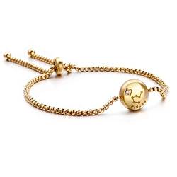 Qings Gold Zodiac Bracelet Charm Verstellbare Konstellation Armband Fische von Qings