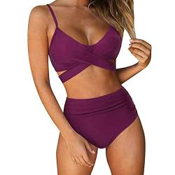 Frauen Überqueren Bikini -top -dreieck Bikini Bikini Bikini Ruch Bauchkontrolle Badeanzug von Qiribati