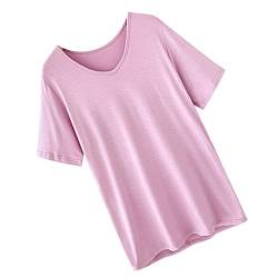 Hemden für Frauen Plus Größe Casual Basic Tops Feste Farbtunika Pullover Shirt Tops Sommer Tee T von Qiribati