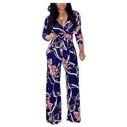 Qiribati Damen -Jumpsuits & Playsuits Gegen Halsdruck -Playsuit Langarm -Strampler -Jumpsuit mit Gürtel von Qiribati