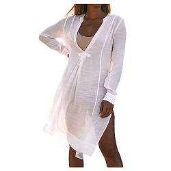 Qiribati Frauen Strandkleid Langarm Bikini Deckbedeckung Lässige Kleider Sonnenschutz Badeanzug Deck Ups von Qiribati