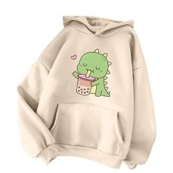 Qixiu Damen Sweatjacke Kapuzenpullover Langarm Herbst Winter Kapuzensweatshirt Lose Casual Oberteil Tops Kawaii Pullover Kapuzenpulli Oversize Süße Outwear Mädchen von Qixiu