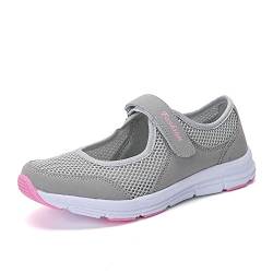 Qixiu Mode Frauen Schuhe Sommer Sandalen Anti-Slip Fitness Lauf-Sport-Schuhe Damen Sandalen Keilabsatz Sommer (Grey, 39) von Qixiu