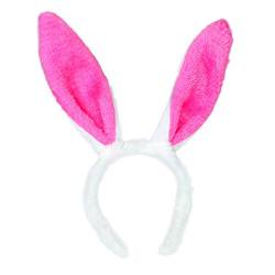 Rabbit Accessories Headband für Erwachsene Haarband Haare Kinder Haarreif Headband Stirnbänder Damen Glitzer (Hot Pink, One Size) von Qixiu