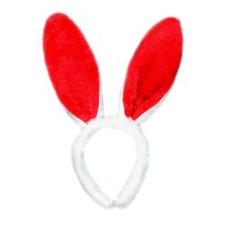 Rabbit Accessories Headband für Erwachsene Haarband Haare Kinder Haarreif Headband Stirnbänder Damen Glitzer (Red, One Size) von Qixiu