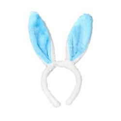 Rabbit Accessories Headband für Erwachsene Haarband Haare Kinder Haarreif Headband Stirnbänder Damen Glitzer (Sky Blue, One Size) von Qixiu