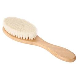 Multifunktions-Haarbürste - Baby-Haarbürste aus natürlicher Bergwolle, weich und bequem - Retro-Ölkopfbürste, Styling-Gravur-Reinigungswerkzeug - Bartkamm, tägliches Pflegewerkzeug für Männer von Qkiss