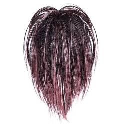 Clip-on-Pferdeschwanz-Extensions, 30,5 cm lange Haarverlängerungen, Pferdeschwanz für Frauen, synthetischer kurzer Haarknoten, modische Klaue-Clip-offene Haarteile für Frauen Mädchen (schwarz&rosa) von QmjdDymx