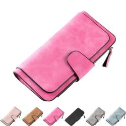 Qosigote Small Wallets for Women Clearance, Women Large Capacity Credit Card Wallet, Retro Glamorous Multiple Slots Women Wallets, PU Leather Trifold Wallets, Simple Look and Classic Colors (Pink) von Qosigote