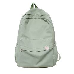 Qosneoun Sage Green Backpack for School, Aesthetic Backpacks Back to School Supplies for Teen Girls Large-capacity Casual Rucksack Bag (Green) von Qosneoun