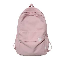 Qosneoun Sage Green Backpack for School, Aesthetic Backpacks Back to School Supplies for Teen Girls Large-capacity Casual Rucksack Bag (Pink) von Qosneoun