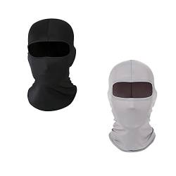 Qrity 2 Stück Sturmhaube für Damen und Herren, UV Schutz Gesichtsmasken, Motorrad- und Fahrrad-Gesichtsmaske, Warme Skimaske von Qrity
