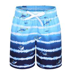 Qterdiz Jungen Badeshorts Kinder Schnelltrocknend Badehose 116/5-6 Jahre von Qterdiz