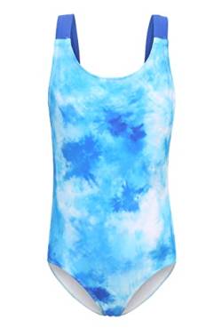 Qterdiz Mädchen Einteiliger Badeanzug Kinder Bademode Schwimmanzug für Mädchen Tie Dye 134 140/9-10 Jahre von Qterdiz