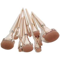 Qtynudy 9 Goldene Ovale Make-Up-Pinsel, Spurloses Make-Up-Pinsel-Set, Lidschatten-Pinsel-Set von Qtynudy