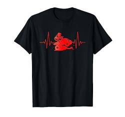 Quadfahrer Herzschlag Motiv, EKG Linie, Quad Leidenschaft T-Shirt von Quad Fahrer Lustige Geschenke für Damen und Herren