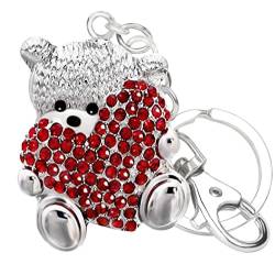 Quadiva Taschenschmuck 'Teddybär', verziert mit Kristallen, Bag Charm von Quadiva