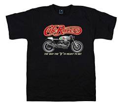 Quaint Point Guzzi Cafe Racers Bikers Motorcycle Motorrad Herren T-Shirt MOTO7 (S) von Quaint Point