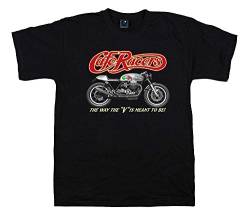 Quaint Point Guzzi Cafe Racers Bikers Motorcycle Motorrad Herren T-Shirt MOTO7 (XXL) von Quaint Point