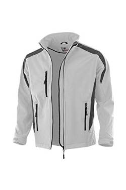 Qualitex Softshelljacke Arbeitsjacke (3XL, weiß/grau) von Qualitex