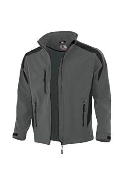 Qualitex Softshelljacke Arbeitsjacke (L, grau/schwarz) von Qualitex