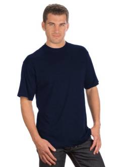 Qualityshirts 2 Rundhals T-Shirt im Doppelpack, Gr. 6XL, dunkelblau von Qualityshirts