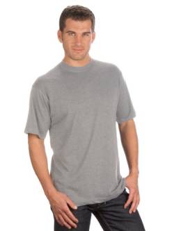 Qualityshirts 2 Rundhals T-Shirt im Doppelpack, Gr. L, Silber von Qualityshirts