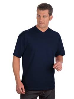 Qualityshirts 2 V-Neck T-Shirt im Doppelpack, Gr. 8XL, dunkelblau von Qualityshirts