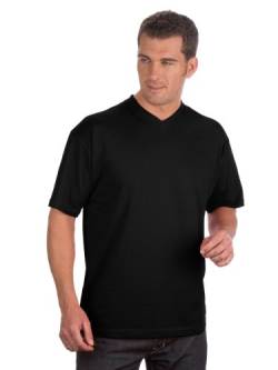 Qualityshirts 2 V-Neck T-Shirt im Doppelpack, Gr. XXL, schwarz von Qualityshirts