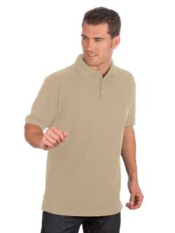 Qualityshirts Kurzarm Pique Polo Shirt, Gr. 4XL, beige von Qualityshirts