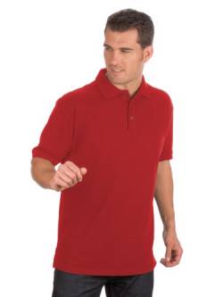 Qualityshirts Kurzarm Pique Polo Shirt, Gr. 8XL, rot von Qualityshirts