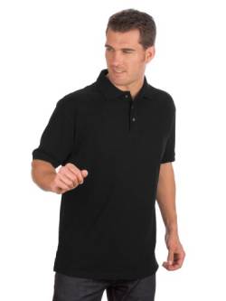 Qualityshirts Kurzarm Pique Polo Shirt, Gr. S, schwarz von Qualityshirts