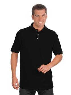 Qualityshirts Kurzarm Poloshirt mit Brusttasche, Gr. 5XL, schwarz von Qualityshirts