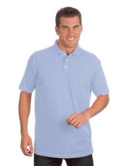 Qualityshirts Kurzarm Poloshirt mit Brusttasche, Gr. 8XL, hellblau von Qualityshirts