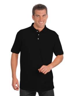 Qualityshirts Kurzarm Poloshirt mit Brusttasche, Gr. L, schwarz von Qualityshirts