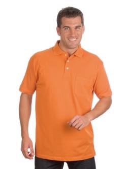 Qualityshirts Kurzarm Poloshirt mit Brusttasche, Gr. XL, orange von Qualityshirts