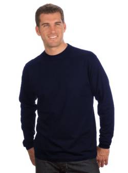 Qualityshirts Langarm Basic Shirt, Gr. 4XL, dunkelblau von Qualityshirts