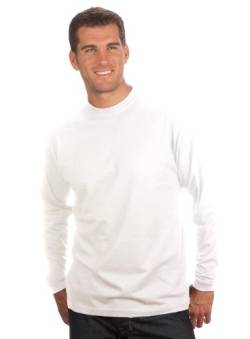 Qualityshirts Langarm Basic Shirt, Gr. XL, weiß von Qualityshirts