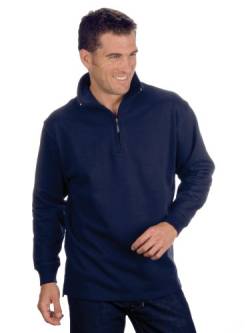 Qualityshirts Troyer Sweatshirt, Gr. 3XL, dunkelblau von Qualityshirts