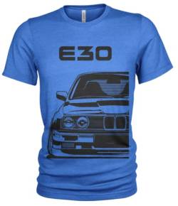 E30 M3 Street Style Herren T-Shirt #1957 (2XL, Königsblau) von Quarter Mile Clothing