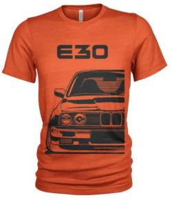 E30 M3 Street Style Herren T-Shirt #1957 (2XL, Orange) von Quarter Mile Clothing