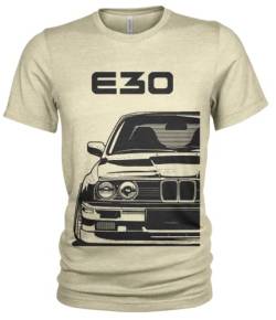 E30 M3 Street Style Herren T-Shirt #1957 (L, Sand) von Quarter Mile Clothing